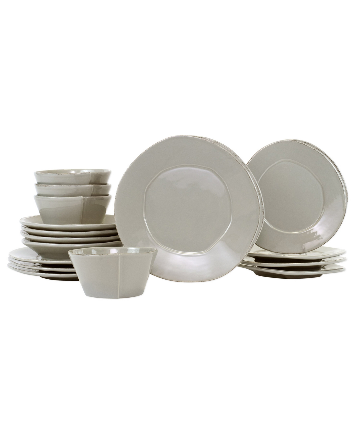 Lastra 16-Pc. Dinnerware Set, Service for 4 - Linen