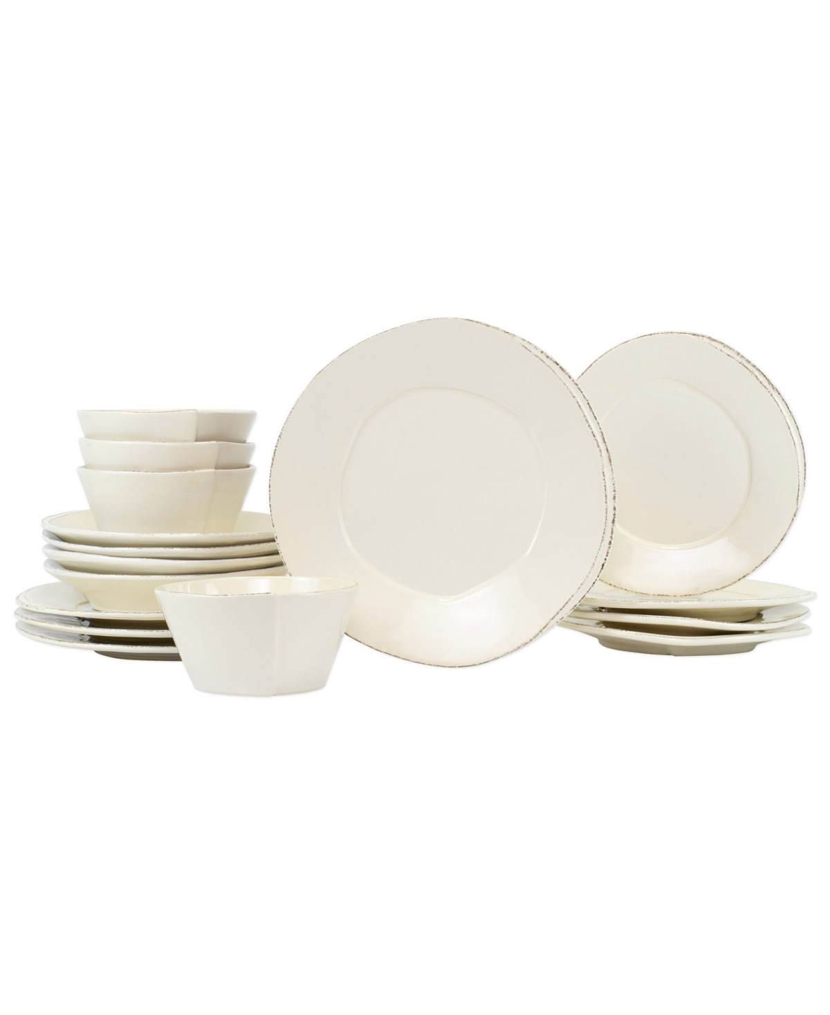 Lastra 16-Pc. Dinnerware Set, Service for 4 - Linen