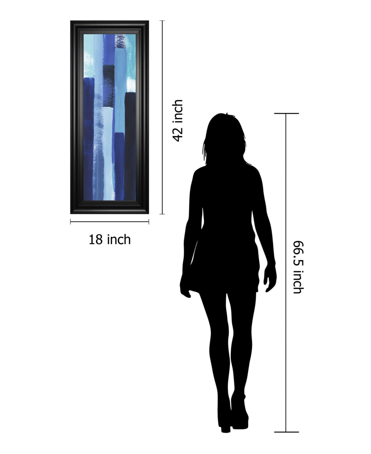 Classy Art Azul Waterfall I by Grace Popp Framed Print Wall Art,