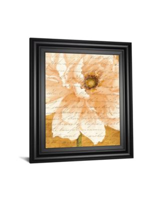 Beautiful Cream Peonies Script II by Patricia Pinto Framed Print Wall Art, 22" x 26"