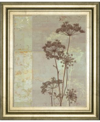Silver Foliage I by Ella K. Framed Print Wall Art, 22" x 26"