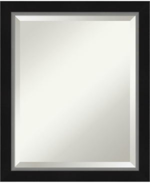 Amanti Art Eva Silver-tone Framed Bathroom Vanity Wall Mirror, 19.12" X 23.12" In Black