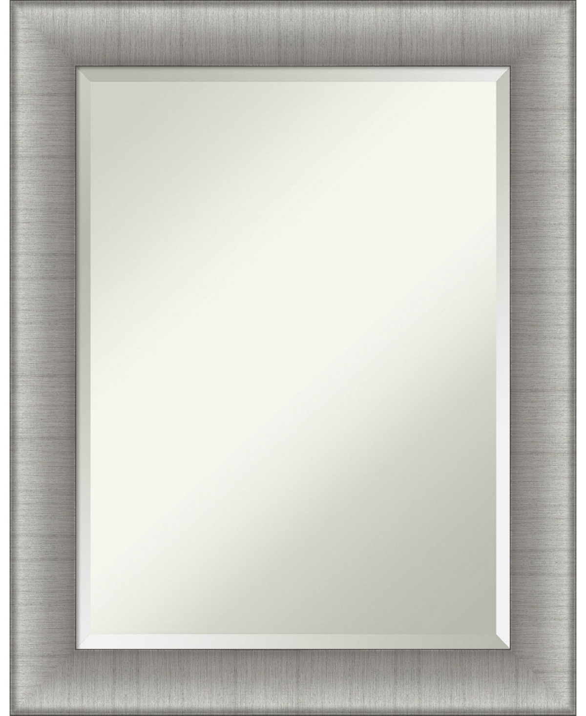 Elegant Brushed Framed Bathroom Vanity Wall Mirror, 22.75" x 28.75" - Silver