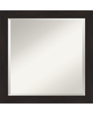 Amanti Art Furniture Framed Bathroom Vanity Wall Mirror, 23.5" X 23.50" In Dark Brown