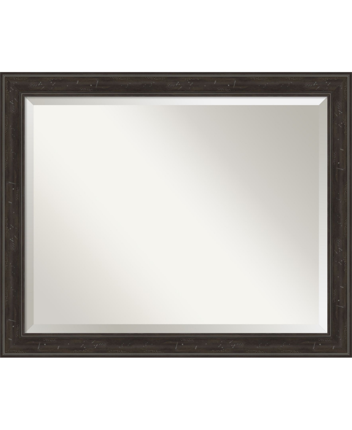 Shipwreck Framed Bathroom Vanity Wall Mirror, 32" x 26" - Dark Brown