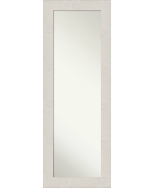 Amanti Art Rustic Plank On The Door Full Length Mirror, 19.38" X 53.38" In White