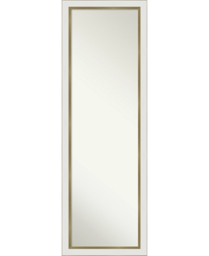 Amanti Art Eva Gold-tone On The Door Full Length Mirror, 17.12" X 51.12" In White