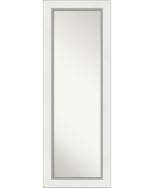 Amanti Art Eva Silver-tone On The Door Full Length Mirror, 19.25" X 53.25" In White