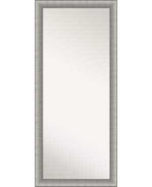 Shop Amanti Art Elegant Brushed Framed Floor/leaner Full Length Mirror, 28.75" X 64.75" In Silver
