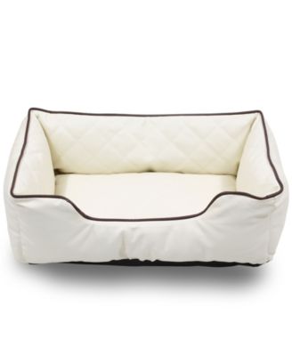 Luxury All Sides Faux Leather Rectangle Pet Bed, 31"x23"
