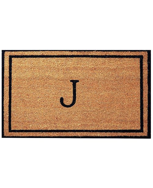 Envelor Non Slip Coco Monogrammed J Welcome Doormat 18 X 30