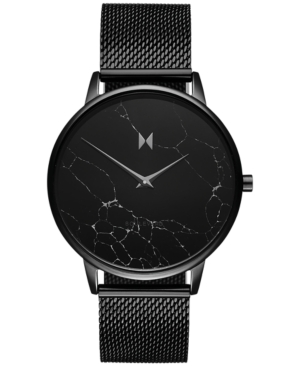image of Mvmt Women-s Boulevard Melrose Marble Black Stainless Steel Mesh Bracelet Watch 38mm