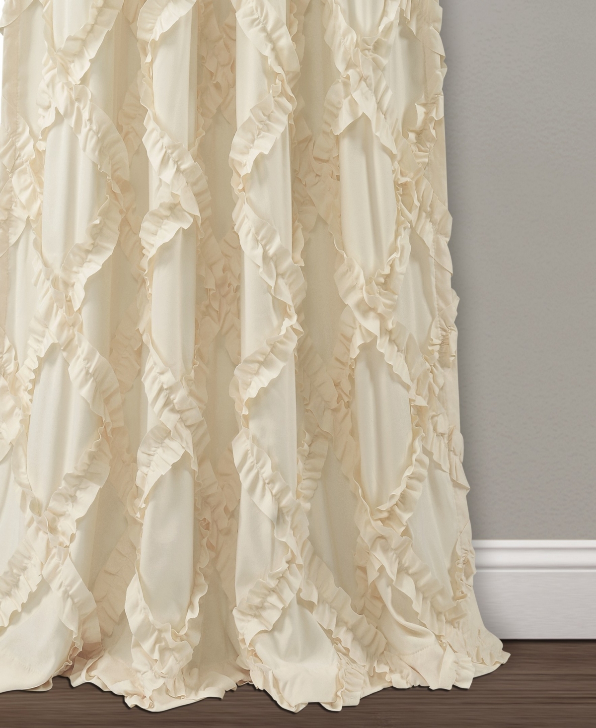 Ruffle Diamond 54" x 95" Curtain Set