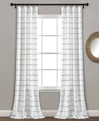 Lush Décor - Ombre Stripe Yarn Dyed Cotton 40"X95" Window Panel Set