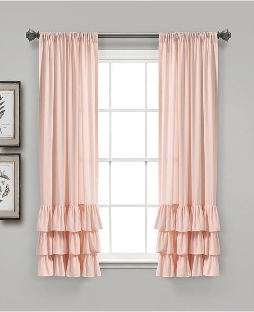 Lush Decor Allison 40 X 63 Ruffle Curtain Set Reviews Home