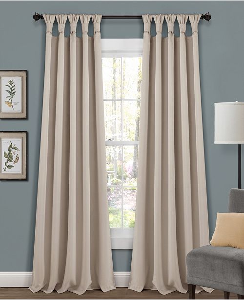 Lush Decor Lush Decor Knotted Tab Top 52 X 84 Blackout Curtain