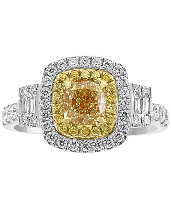 EFFY Collection - Diamond Halo Ring (1-5/8 ct. t.w.) in 18k Gold & White Gold