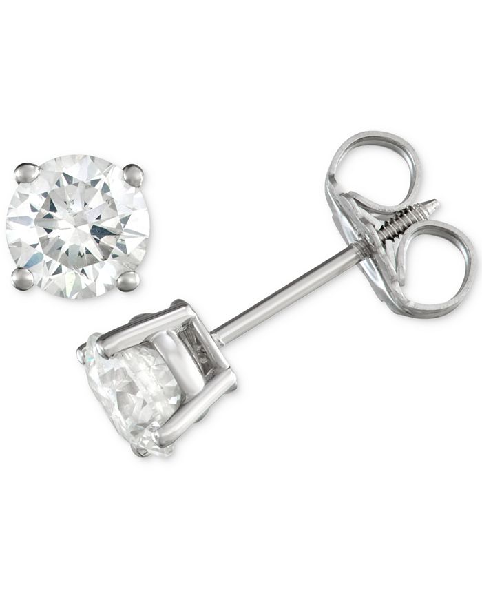 Macy's Diamond Stud Earrings (3/4 ct. t.w.) in 14k White Gold Macy's