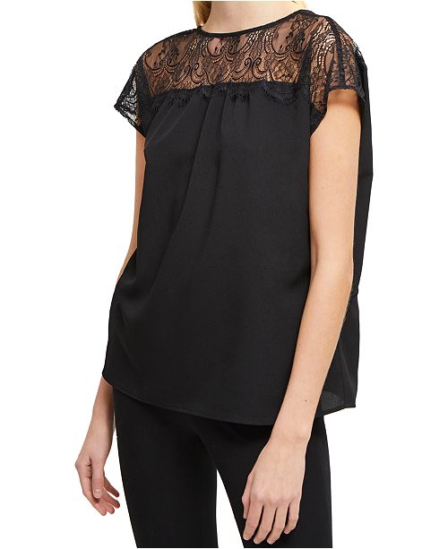 French Connection Lace Yoke Top Reviews Tops Women