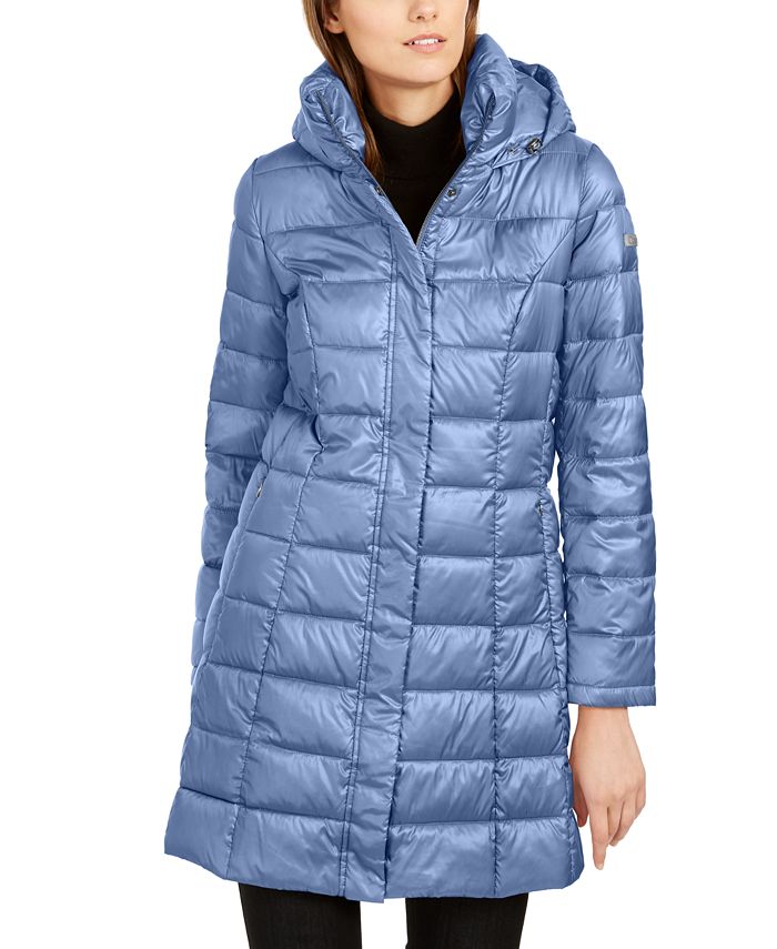 Introducir 41+ imagen calvin klein hooded packable puffer coat
