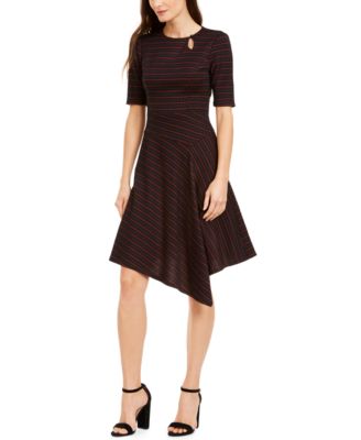 Nanette Lepore - Asymmetrical Elbow-Sleeve Dress