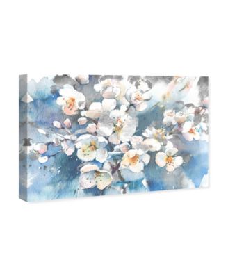 Spring Blossom in Blue Canvas Art, 15" x 10"