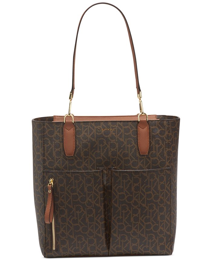 Calvin klein elaine online signature triple compartment tote