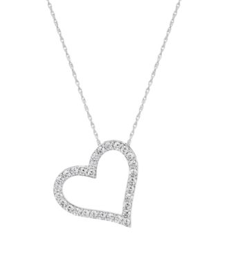 diamond heart pendant macy's