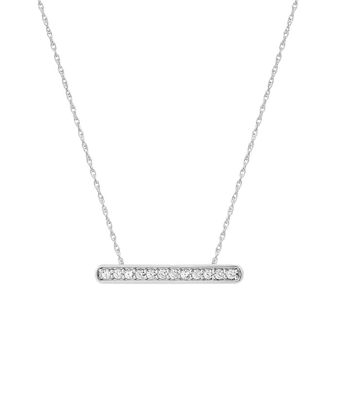 Macy's diamond cheap bar necklace