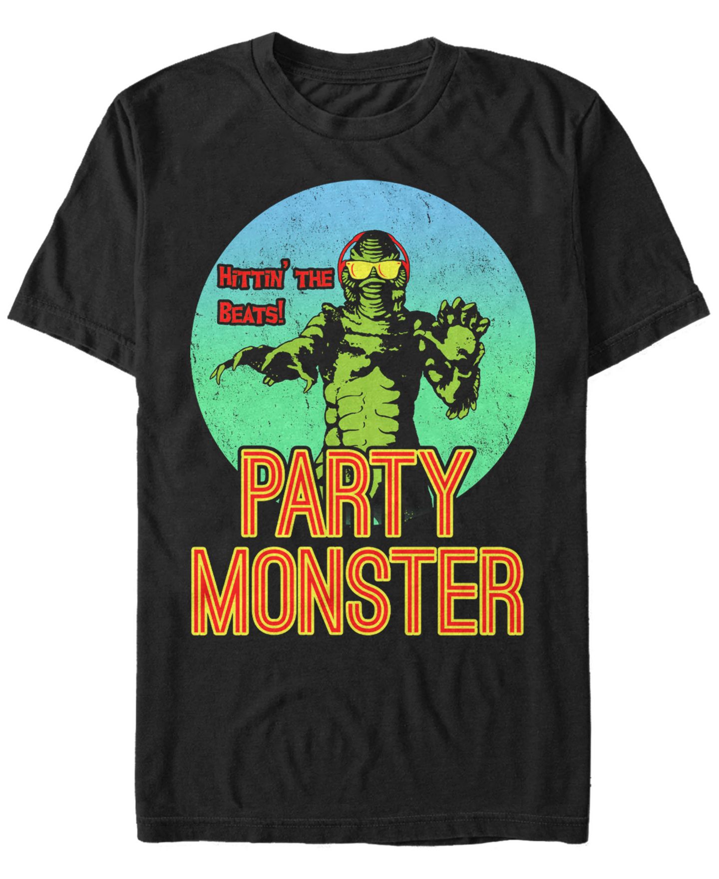 Мужская футболка Fifth Sun Universal Monsters Creature From the Black Lagoon Party Monster Short Sleeve, цвет: Чёрный — фото 1
