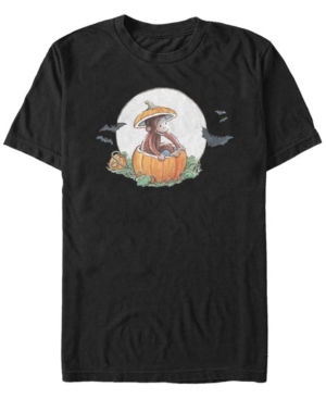 Curious George Men's Spooky Halloween Pumpkin Short Sleeve T-Shirt