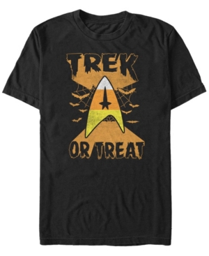 Star Trek Men's Trek or Treat Candy Corn Badge Halloween Short Sleeve T-Shirt