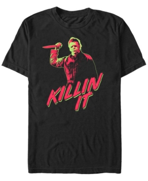Fifth Sun Halloween 2 Men's Michael Myers Retro Killin It Slasher Portrait Short Sleeve T-Shirt