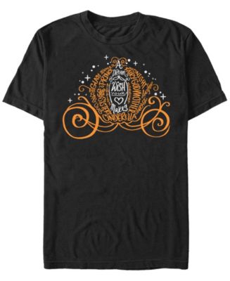 Disney Men's Cinderella Pumpkin Text Carriage Short Sleeve T-Shirt - Macy's