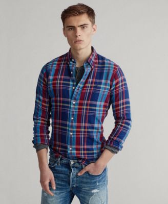 ralph lauren men's plaid shirt