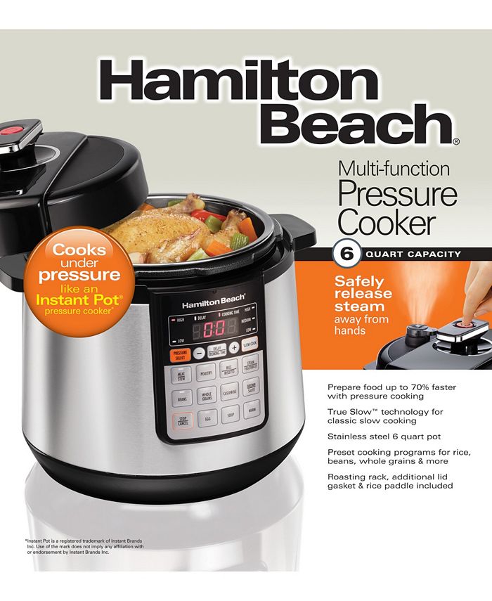 Hamilton Beach 6 Qt. MultiFunction Pressure Cooker Macy's