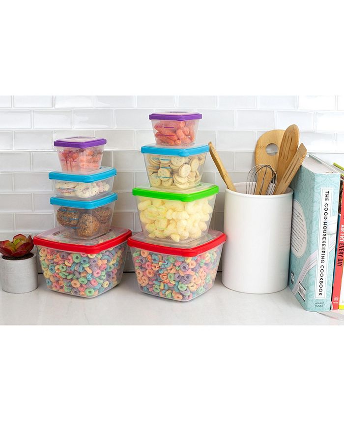 Home Basics HDS Trading Nesting Food Storage Container Set with Multi