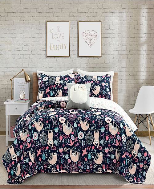 Lush Decor Lush Decor Reversible Sloth Quilt Sets Reviews