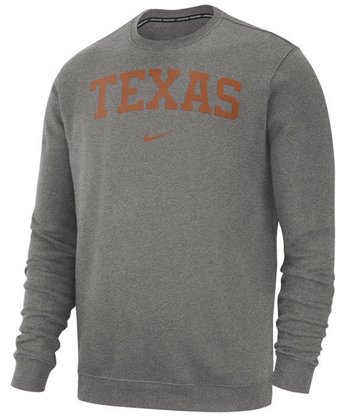 Nike Men's Texas Longhorns Club Fleece Crewneck Sweatshirt & Reviews ...
