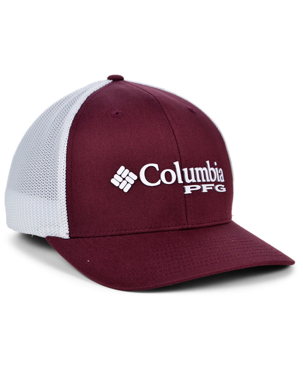 Shop Columbia Virginia Tech Hokies Pfg Stretch Cap In Maroon,white