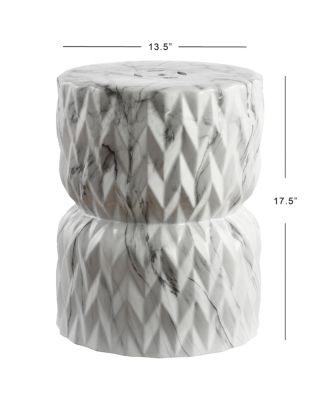 Chevron Drum Garden Stool