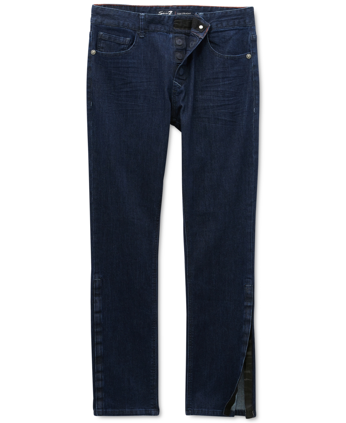 Men's Vouvant Adaptive Slim-Straight Fit Power Stretch Textured Jeans - Blue Rinse