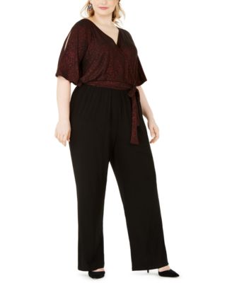 plus size sparkle jumpsuit