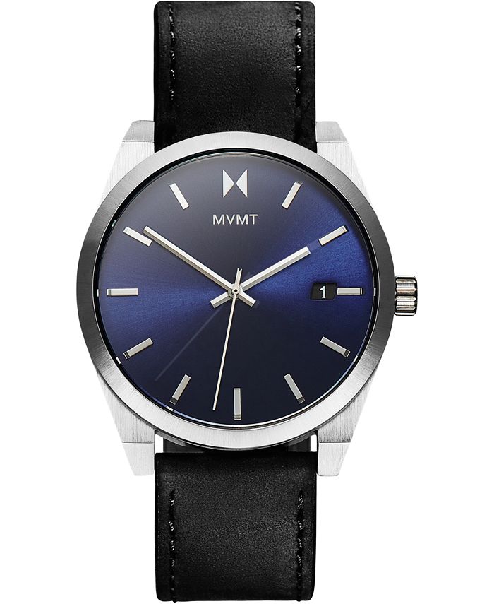MVMT - Men's Nitro Element Blue Leather Strap Watch 43mm