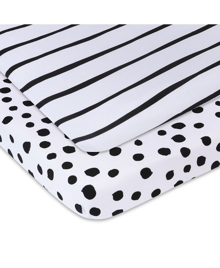 Adrienne Vittadini Bambini Jersey Cotton Pack n Play Sheets, 2
