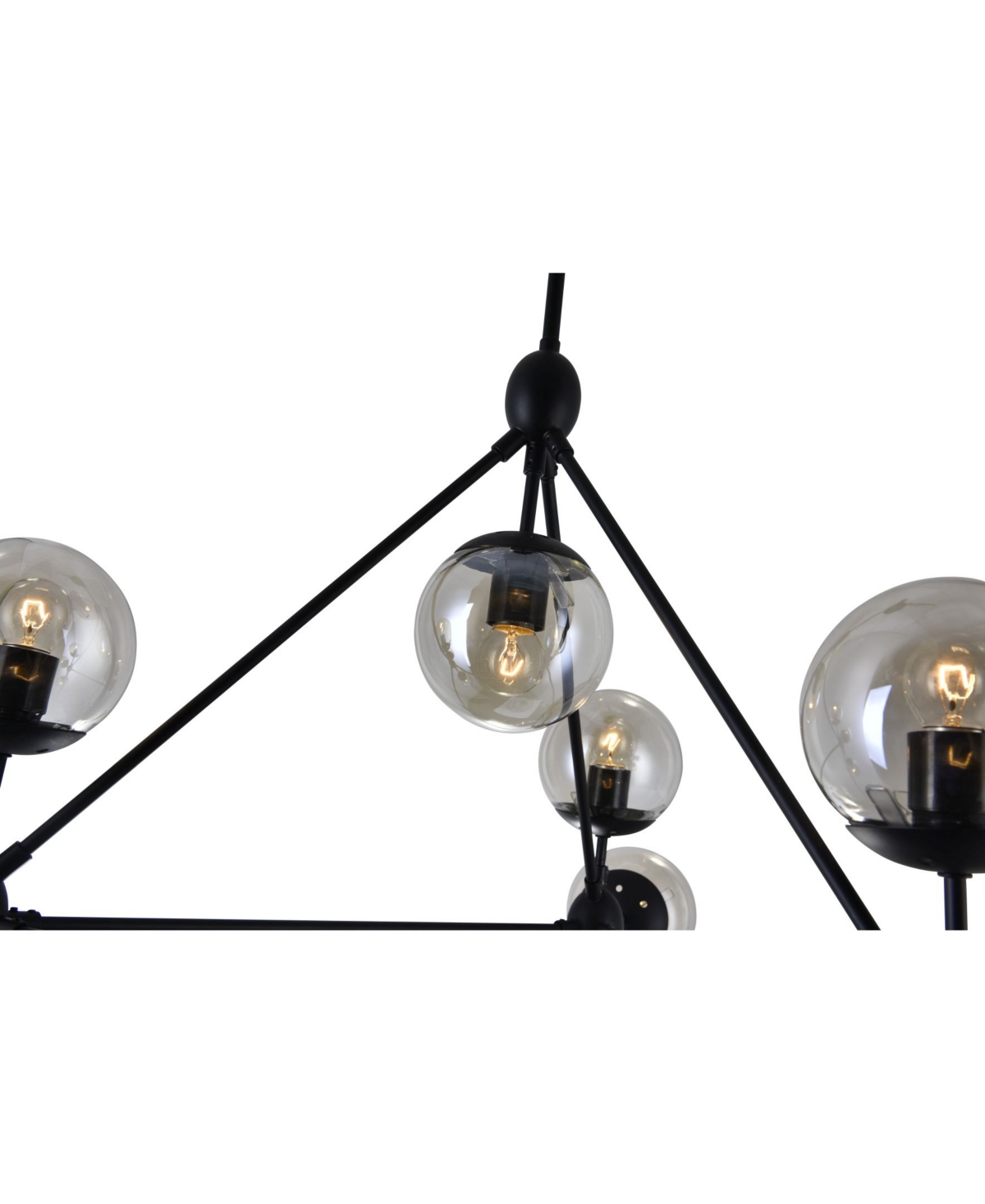 Cwi Lighting Glow 10 Light Chandelier In Black