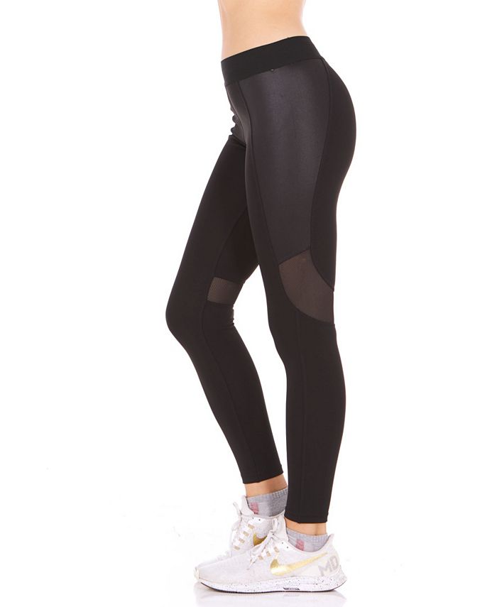 Therapy Faux Leather Insert Leggings - Macy's