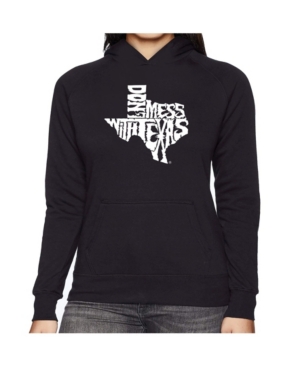 image of La Pop Art Women-s Word Art Hooded Sweatshirt -Dont Mess With Texas