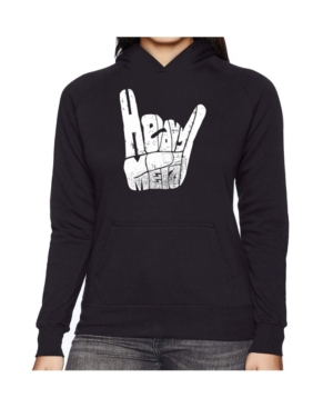 image of La Pop Art Women-s Word Art Hooded Sweatshirt -Heavy Metal