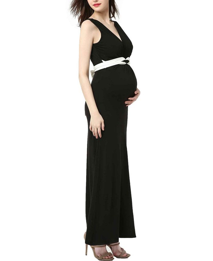 kimi + kai Scarlett Maternity Nursing Colorblock Maxi Dress - Macy's